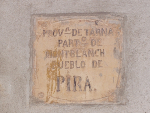 Placa municipal del segle XIX