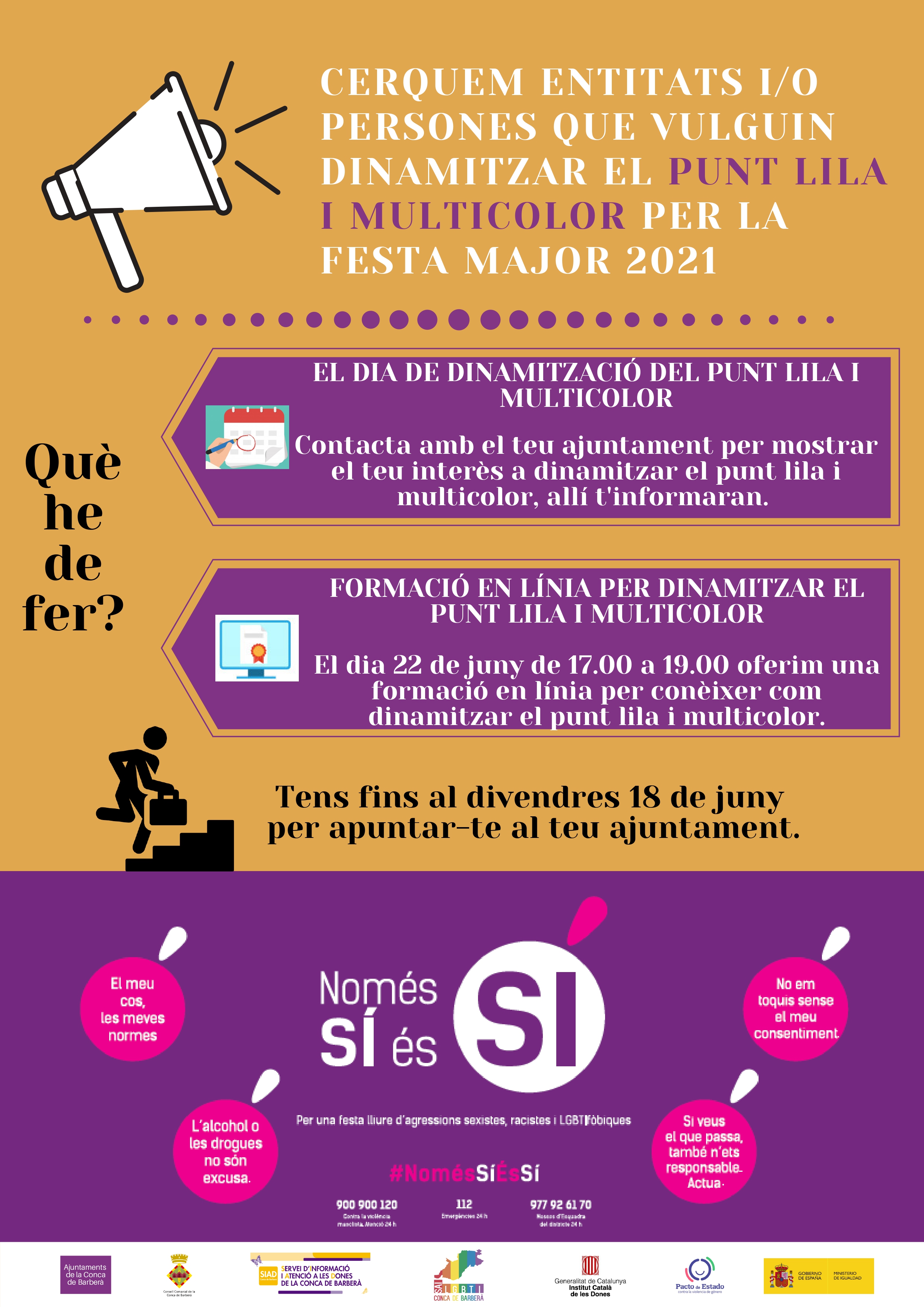 Taller per dinamitzar el punt lila i multicolor a les festes majors dels pobles