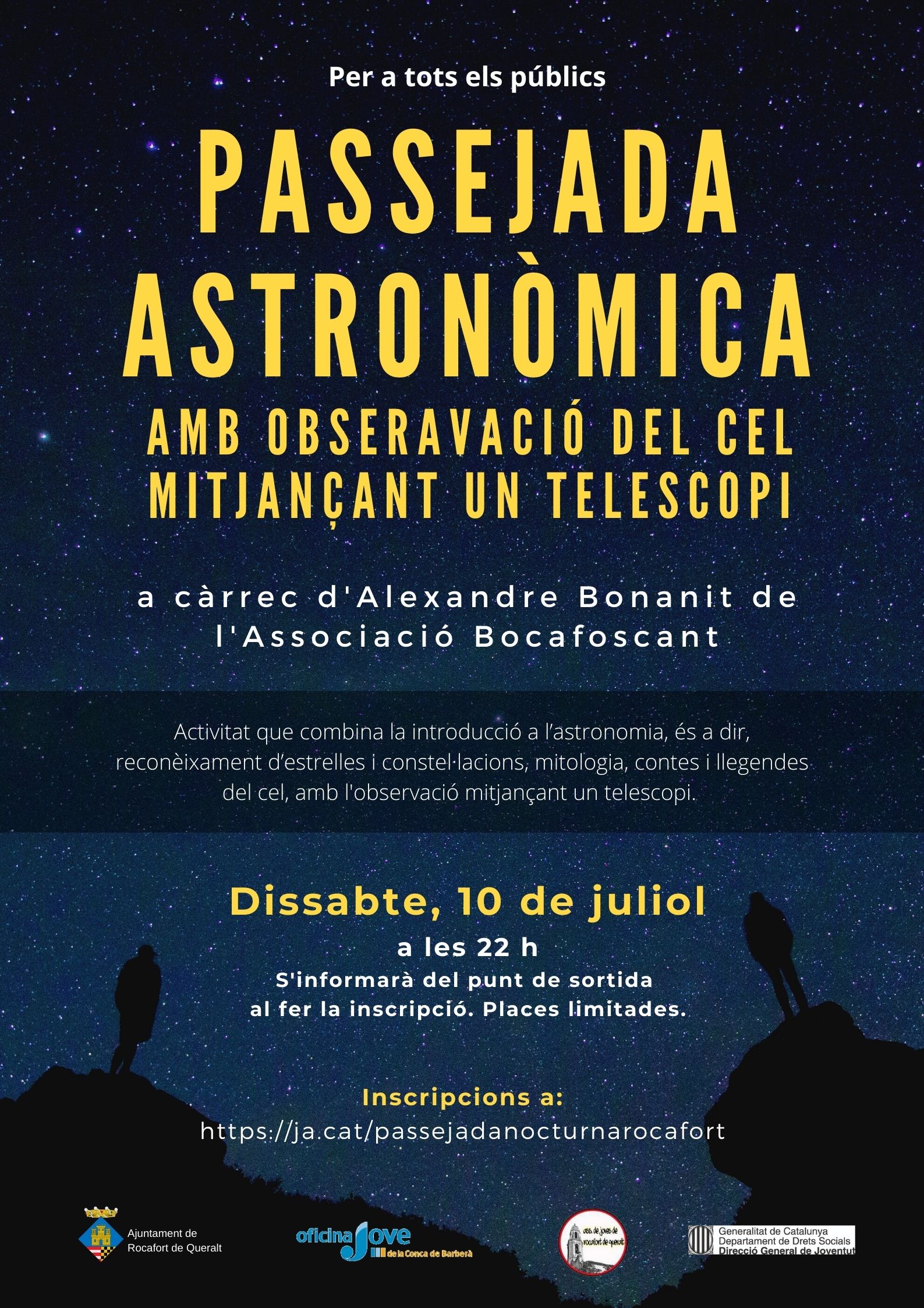 Passejada astronòmica a rocafort de queralt