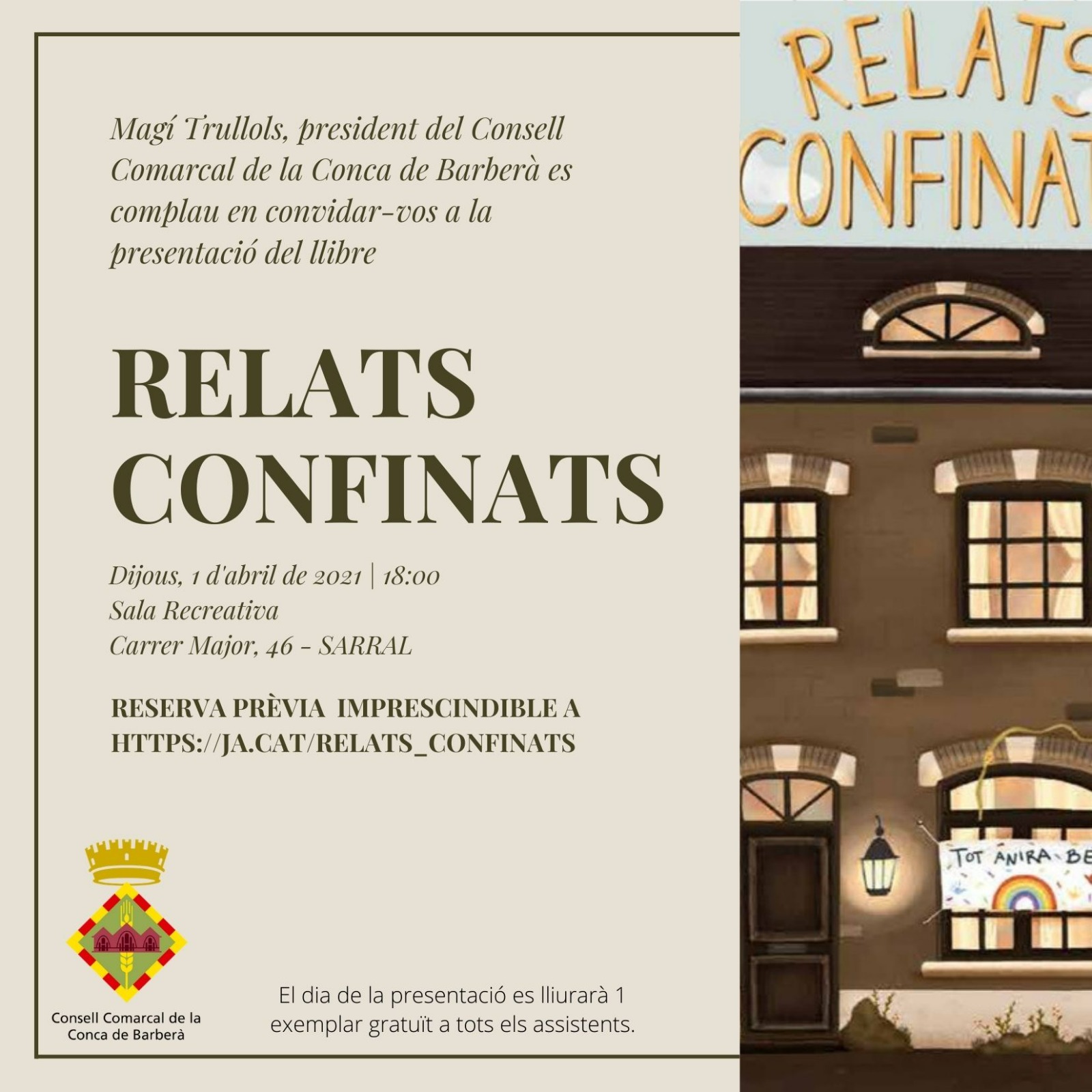 Presentació del llibre 'relats confinats'