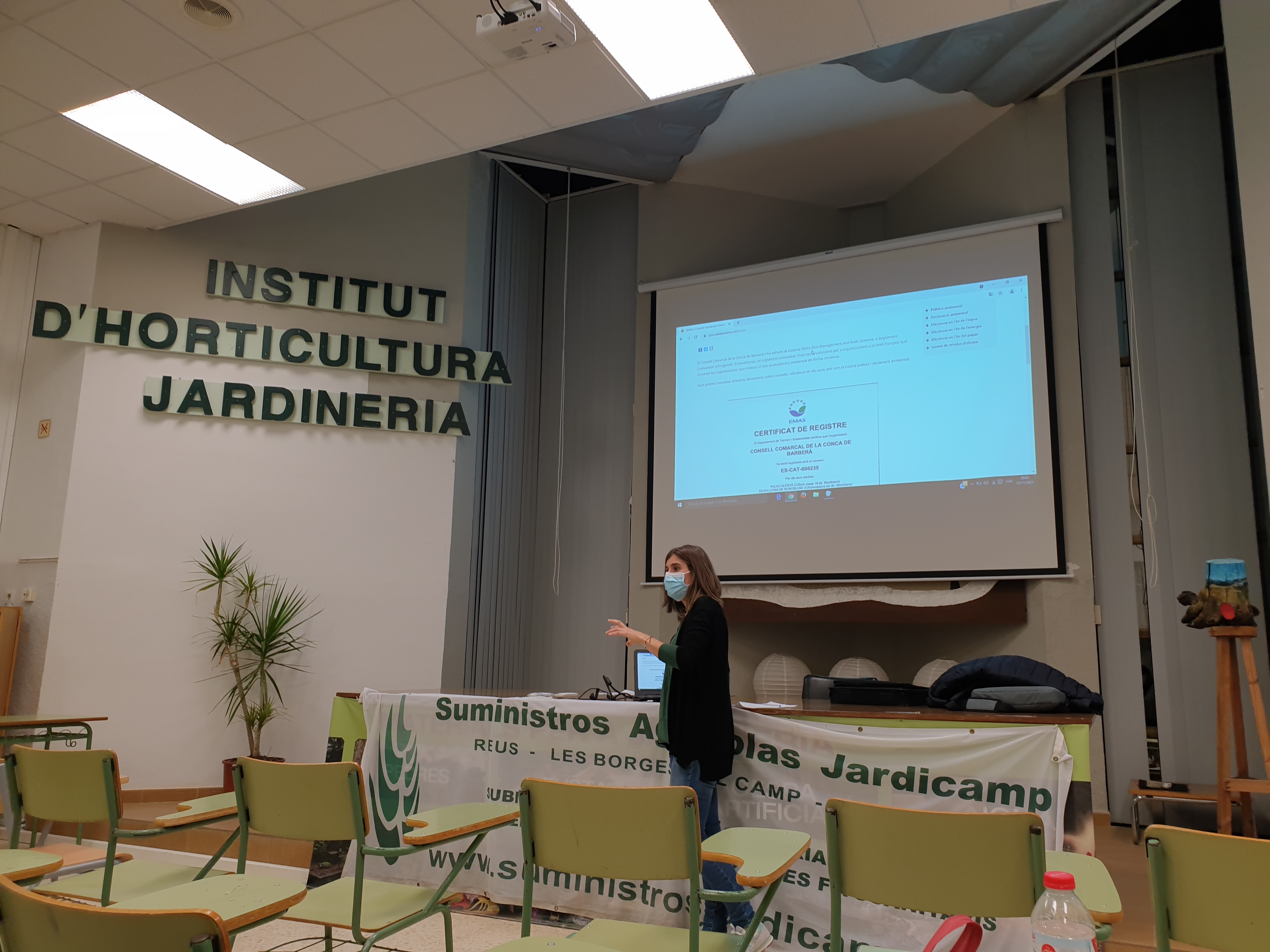 El consell comarcal explica el certificat emas a l’institut d’horticultura i jardinera de reus