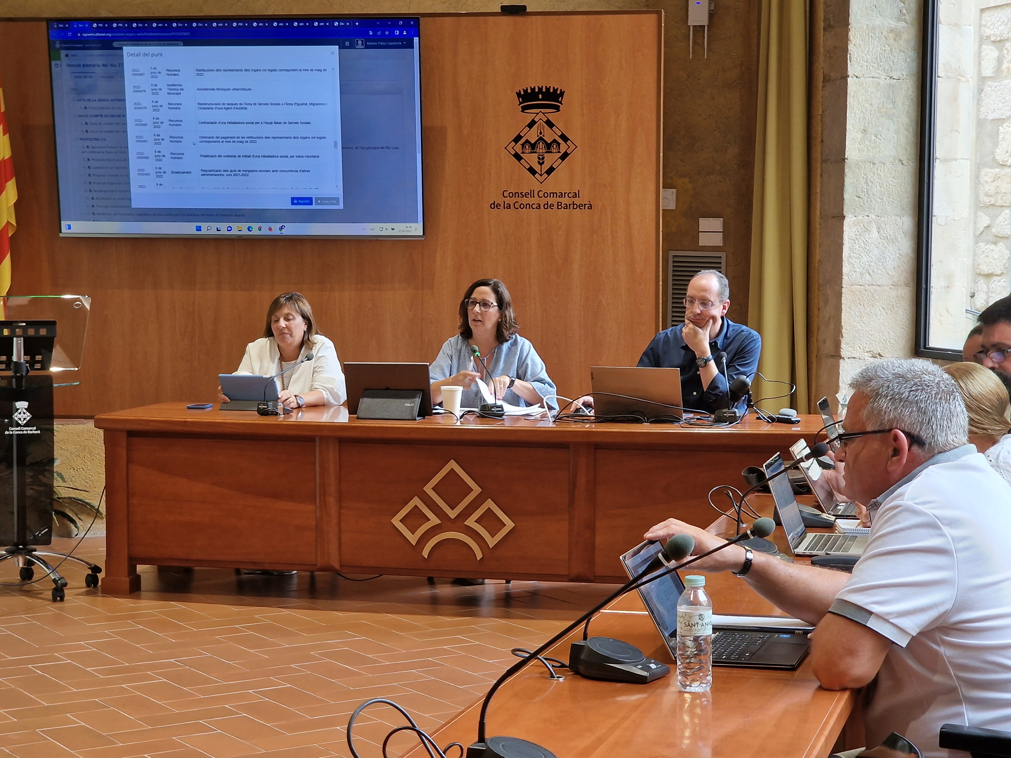 El ple del consell aprova per unanimitat la moció de suport als jutges de pau