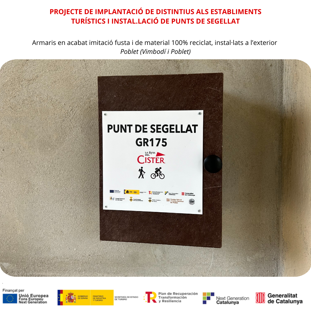 La ruta del cister instal·la 18 punts de segellat al traçat del gr 175