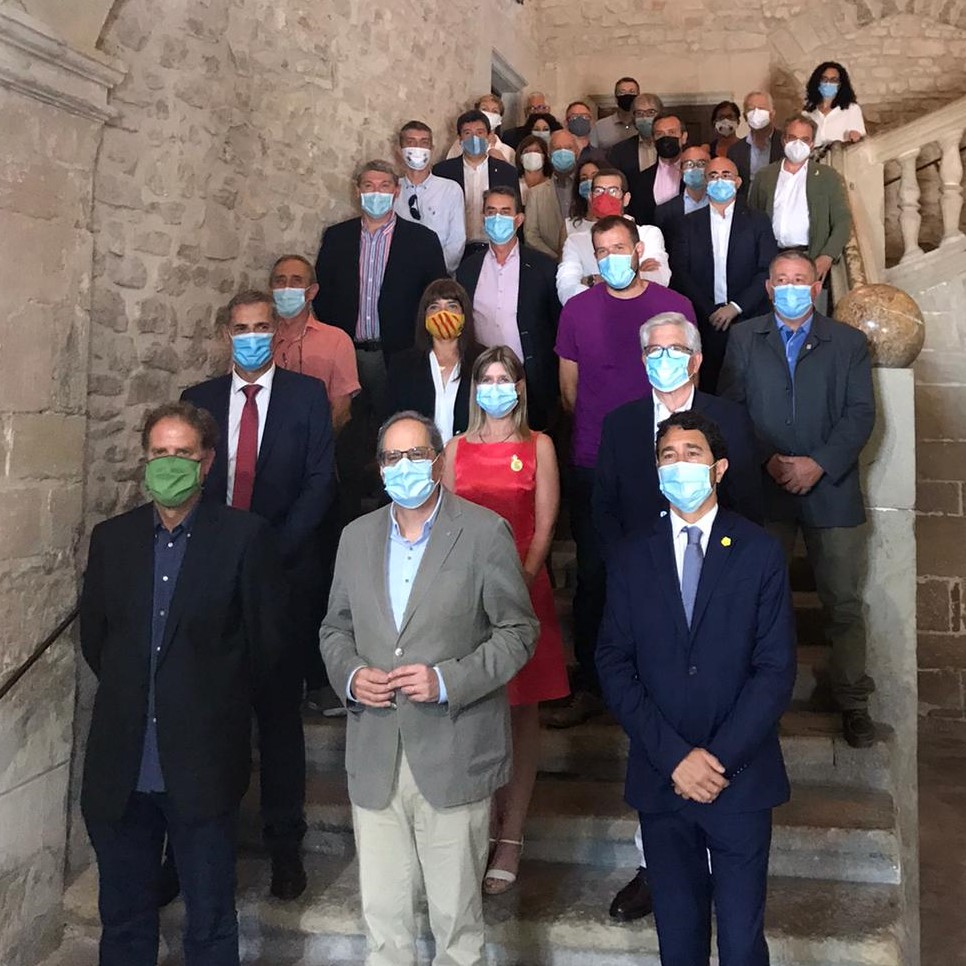 El president torra encapçala l'acte de la signatura del conveni d'abastament d'aigua