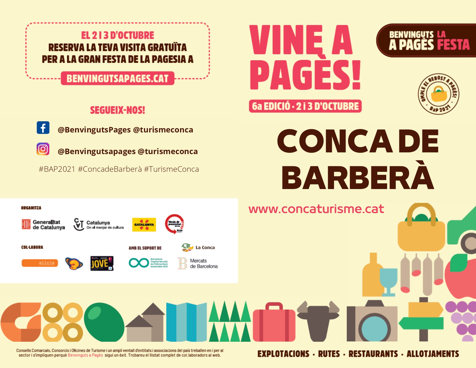 Un total de 15 establiments de la conca de barberà s’adhereixen a la festa ‘benvinguts a pagès la festa’