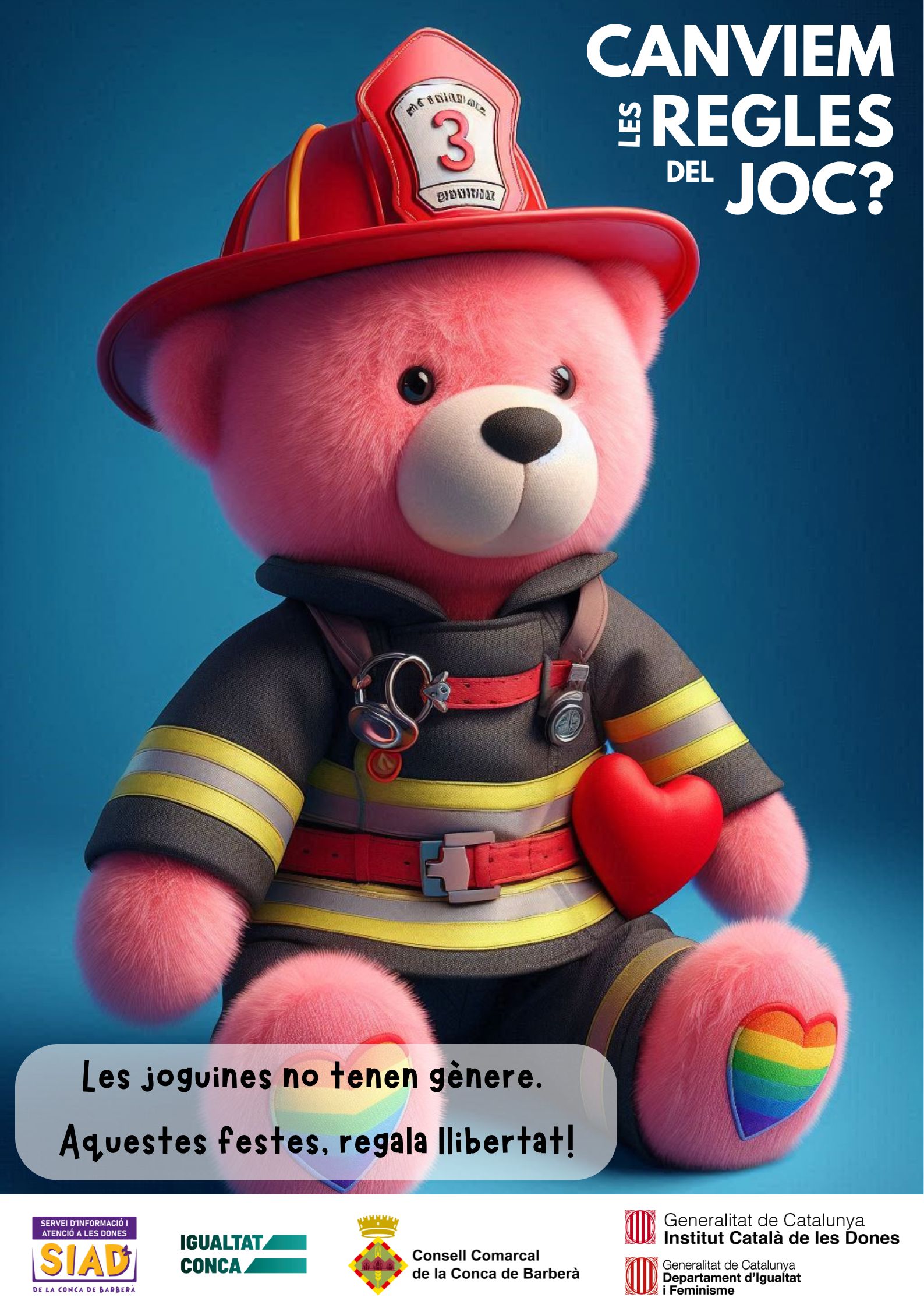 El siad de la conca de barberà llança la campanya de sensibilització “canviem les regles del joc? les joguines no tenen gènere. aquestes festes, regala llibertat!”