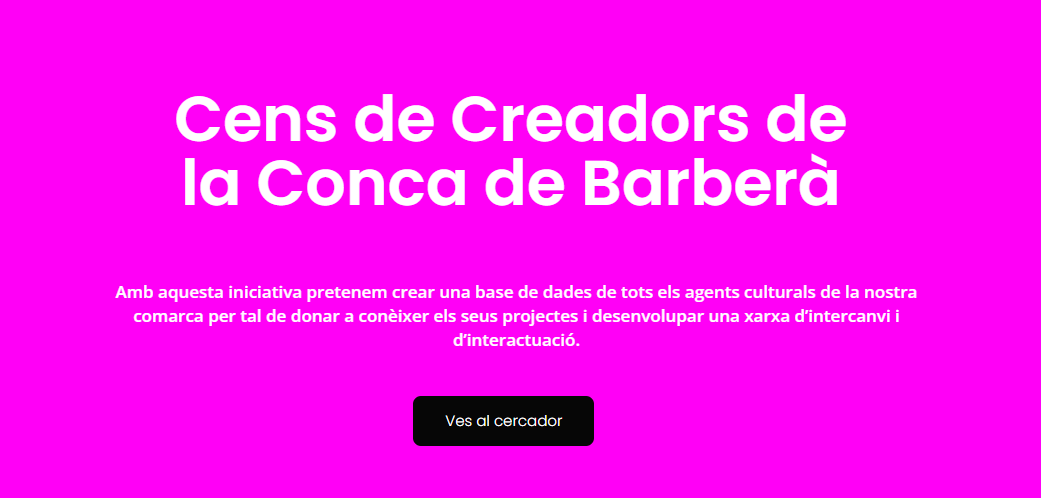 El consell comarcal posa en marxa una web per donar a conèixer artistes i agents culturals de la comarca