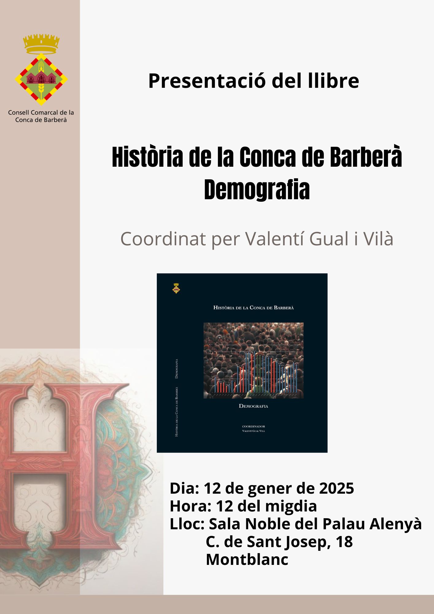 Presentació del quart volum de la història de la conca de barberà