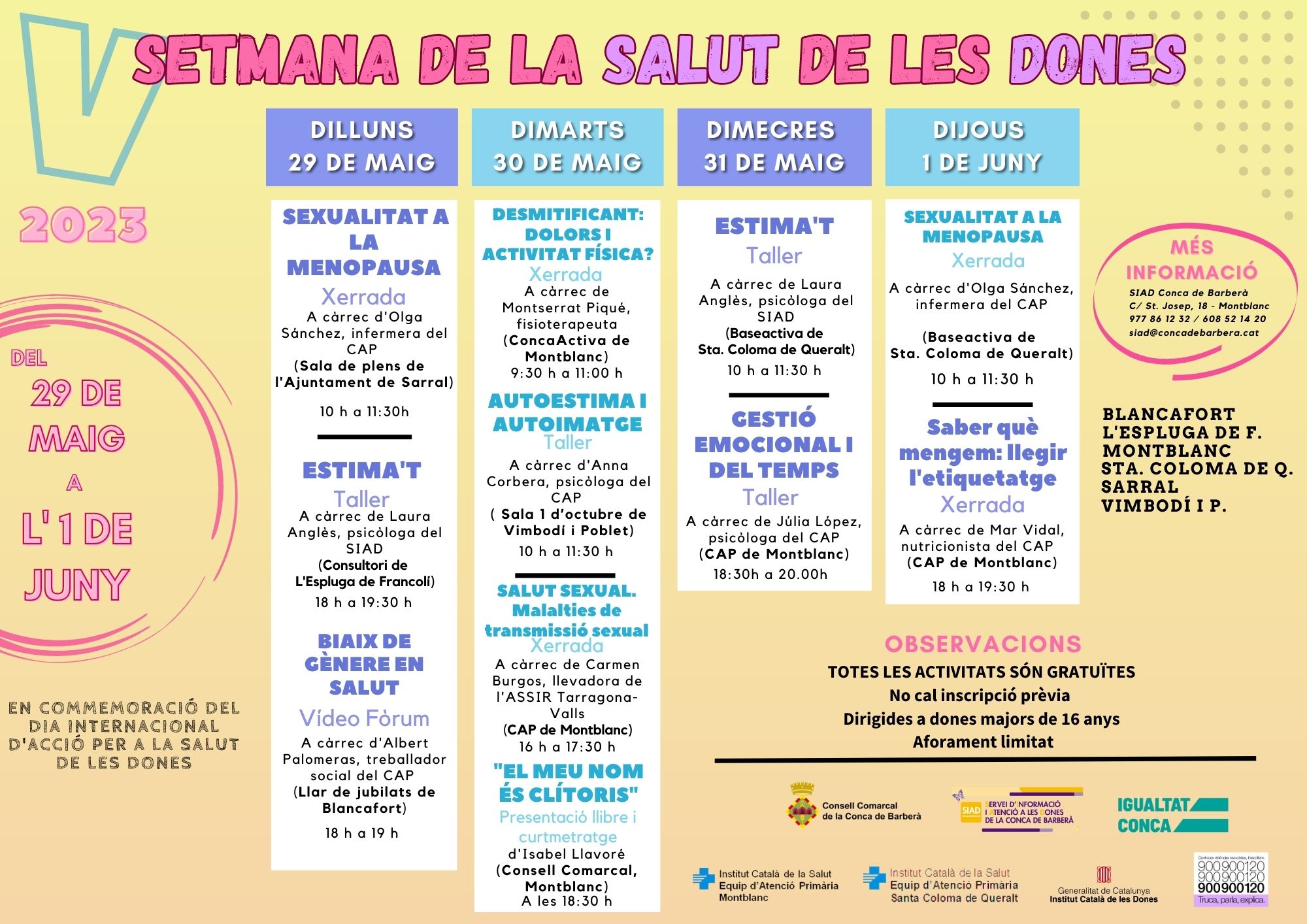 El siad commemora el dia internacional d'acció per a la salut de les dones