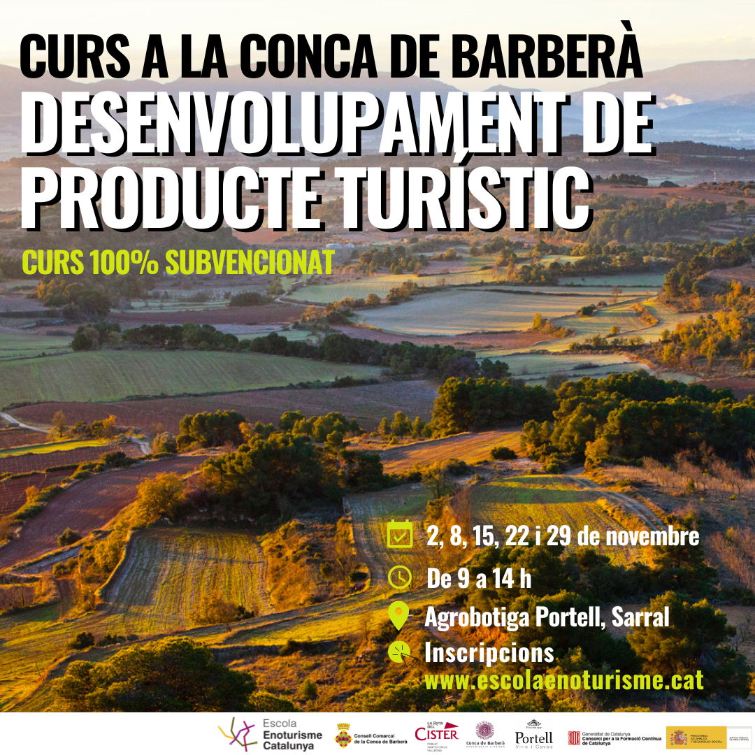 El consell comarcal col·labora amb el curs de desenvolupament de producte turístic que es realitzarà a sarral