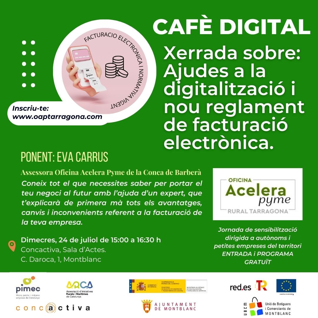 Nou taller presencial per a la digitalització de les empreses a montblanc