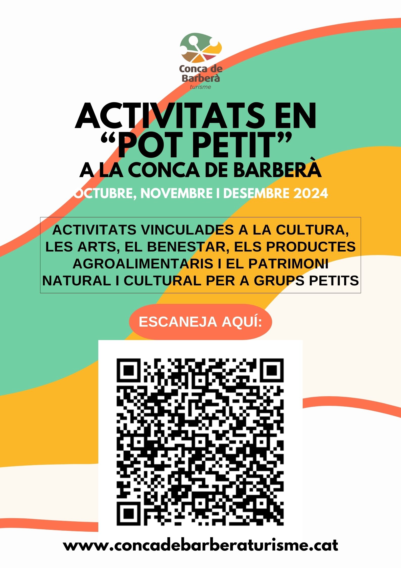 Ja es poden consultar les activitats turístiques en petit fomat pels mesos d’octubre, novembre i desembre a la conca de barberà