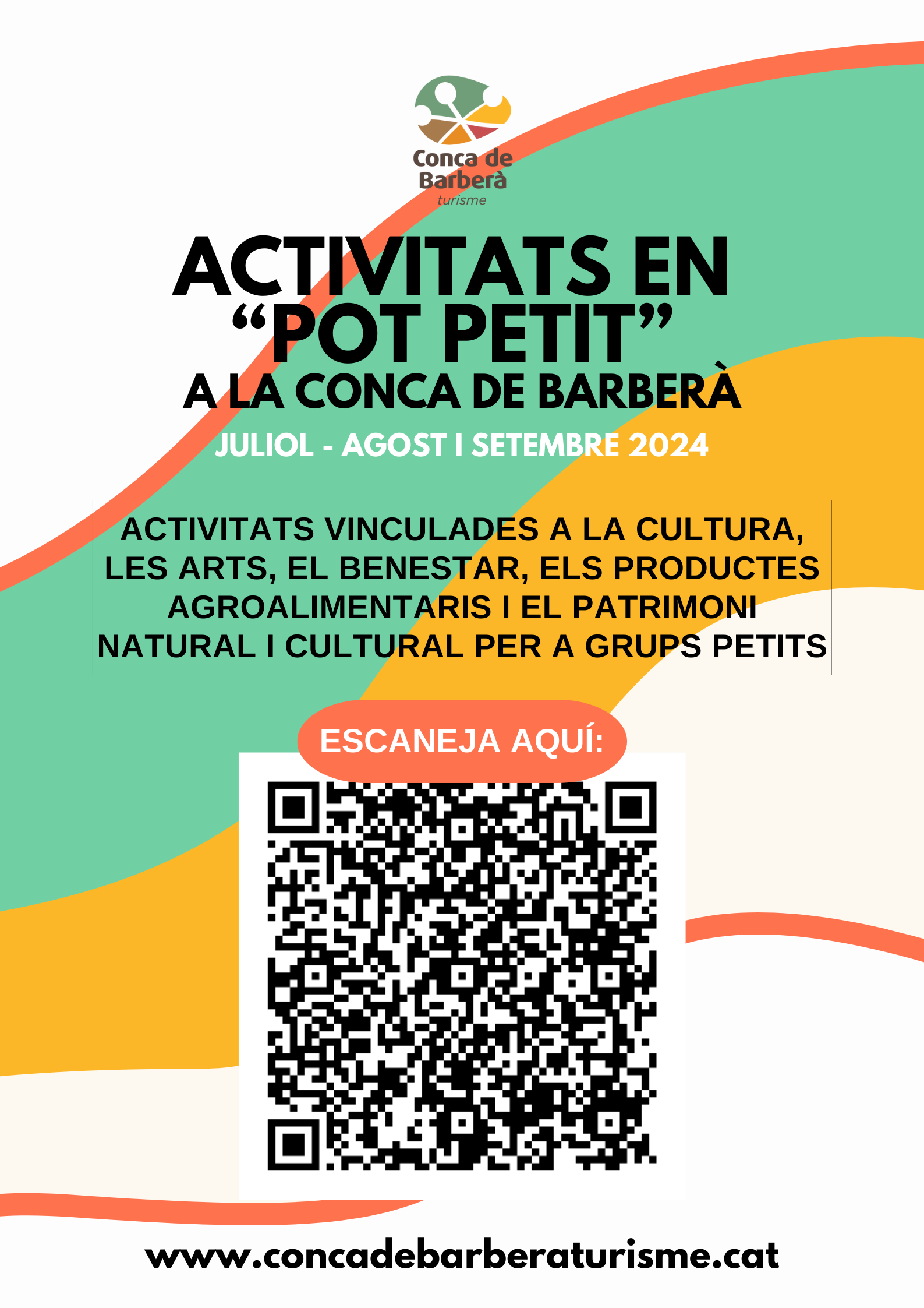 Ja es poden consultar les activitats turístiques en petit format pels mesos de juliol, agost i setembre a la conca de barberà