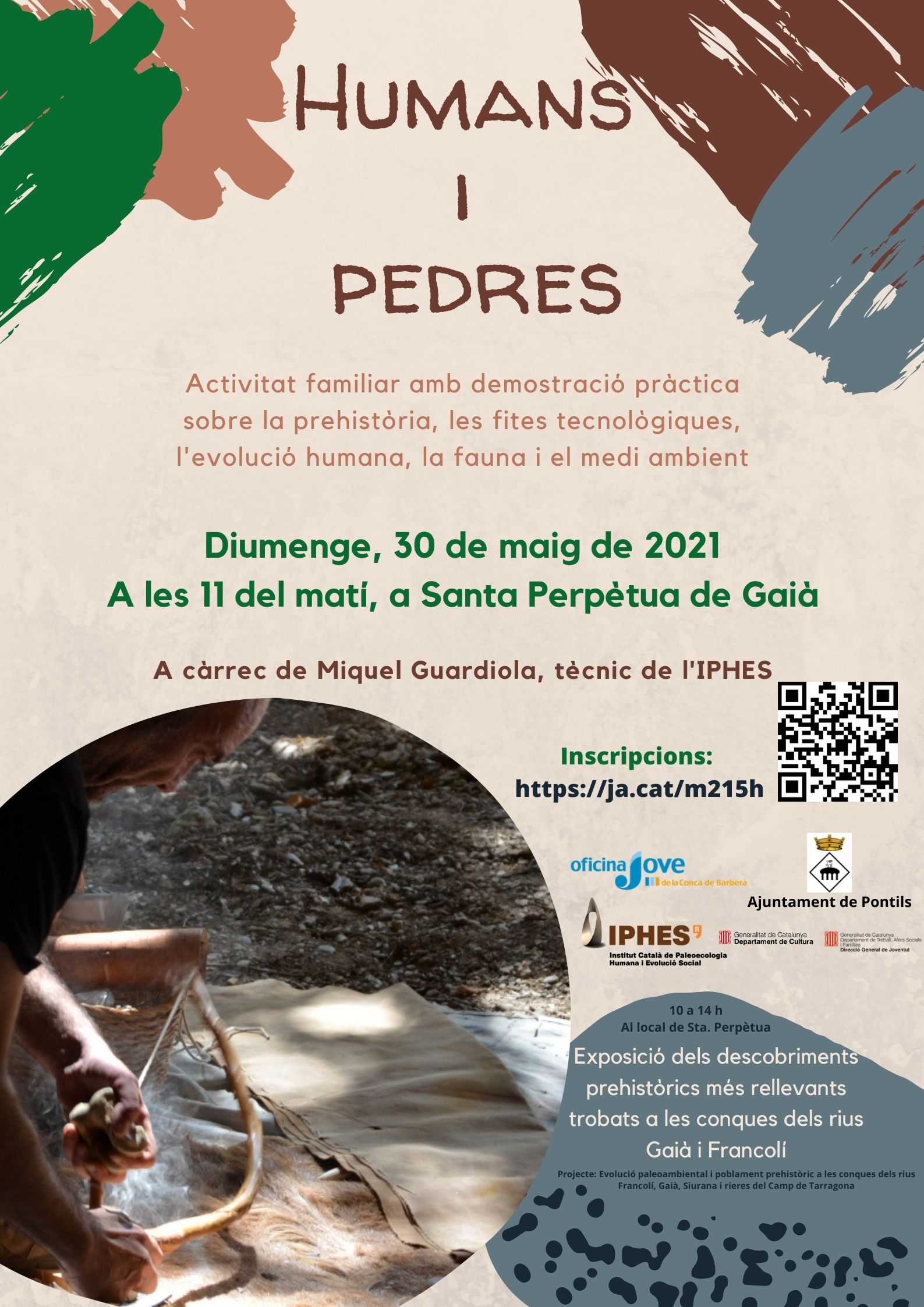 Santa perpètua acollirà l’activitat per tots els públics sobre la prehistòria “humans i pedres” 