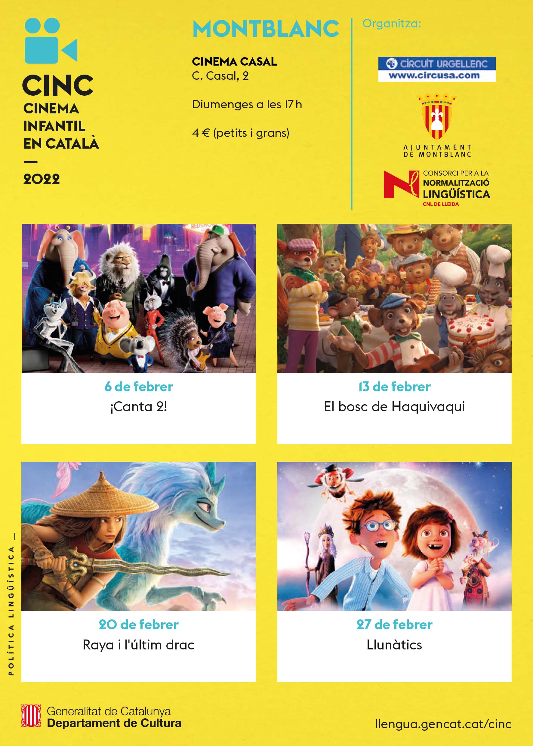 Torna el cicle de cinema infantil en català a montblanc