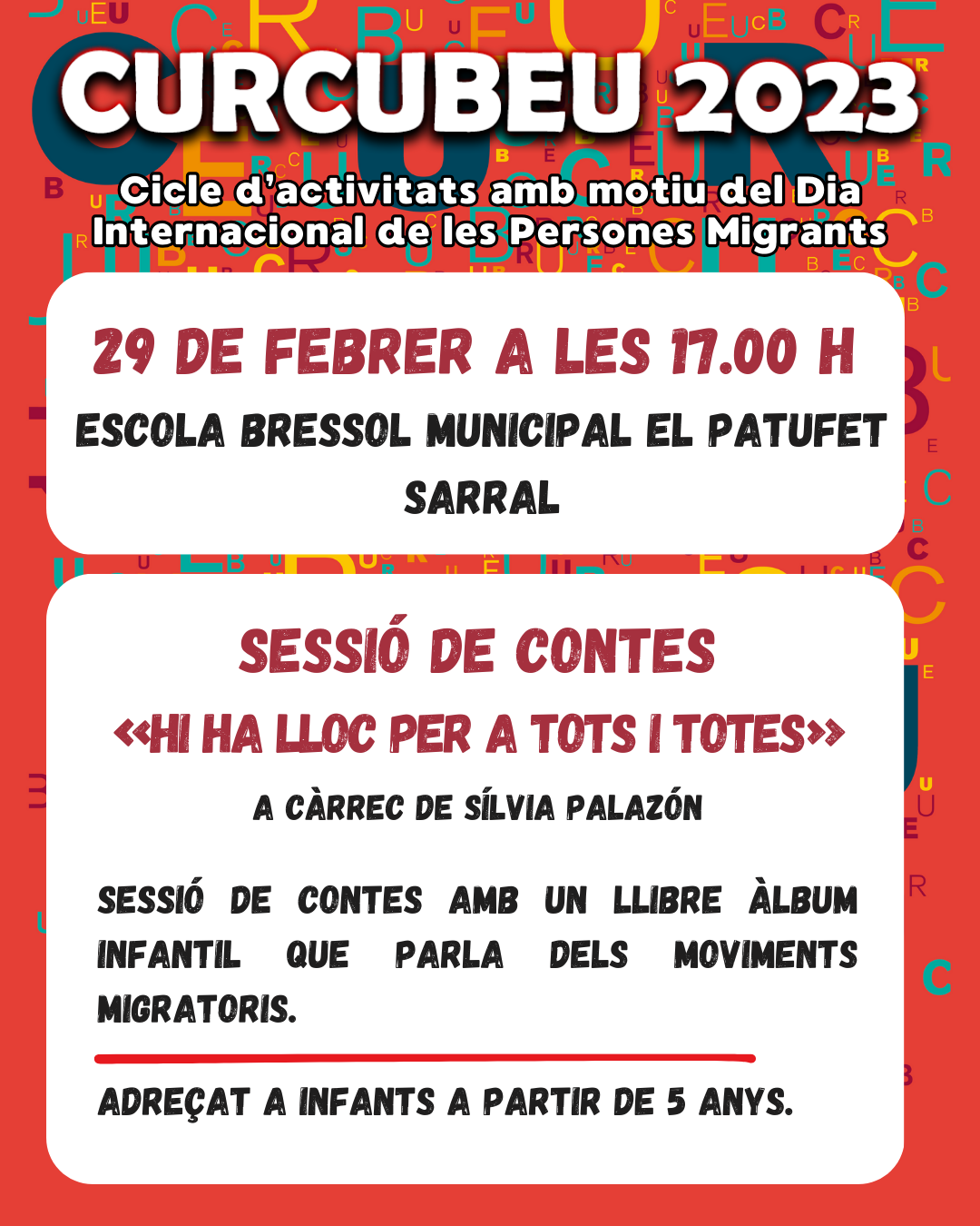 Sessió de contes «hi ha lloc per a tots i totes» a sarral