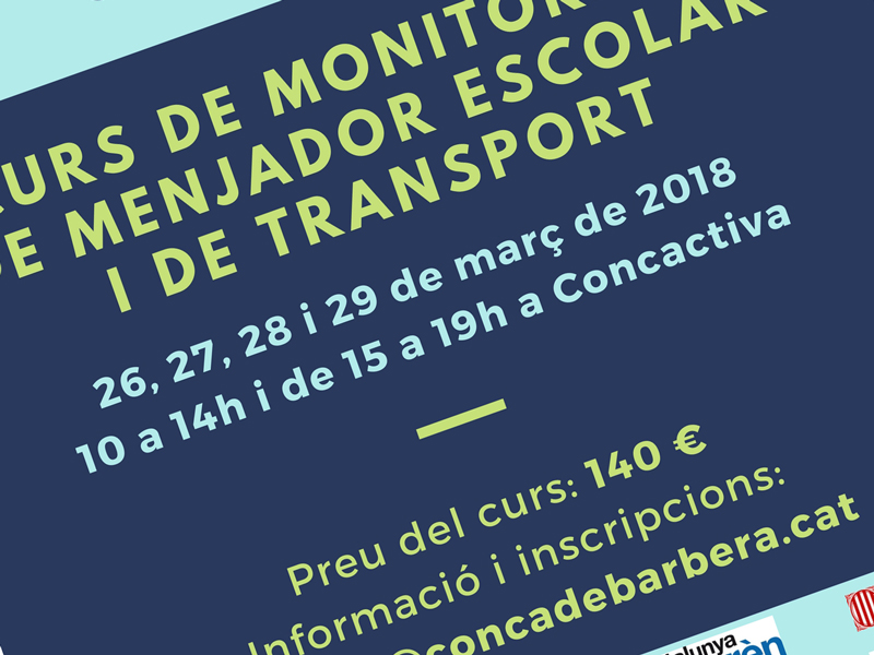 El consell comarcal oferirà formació de monitor de menjador i de transport escolar