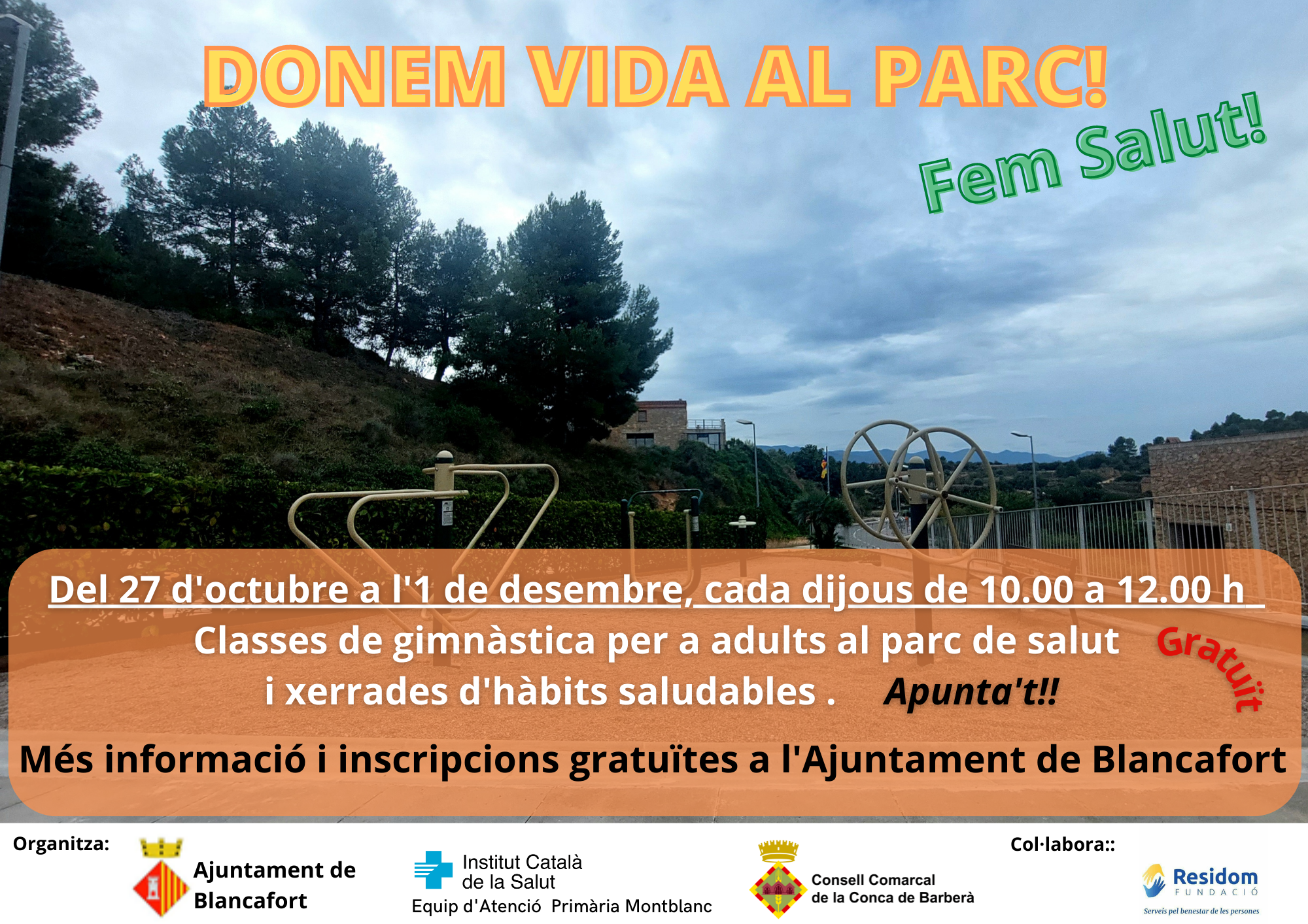 El projecte "donem vida al parc, fem salut!" s'inicia a blancafort