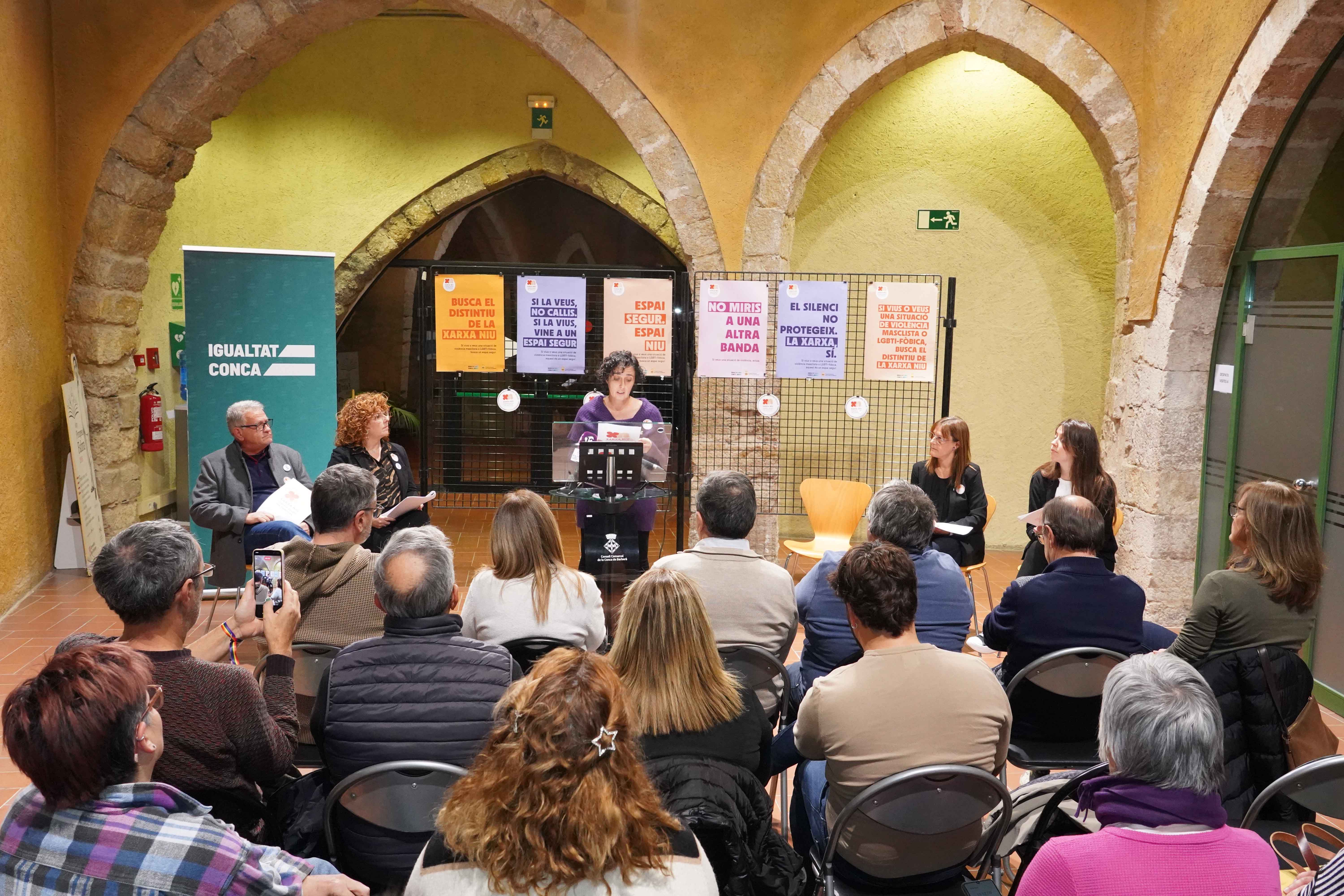 El consell comarcal de la conca de barberà presenta la xarxa niu, un projecte d’espais segurs i de confiança davant les violències masclistes i lgbti fòbiques