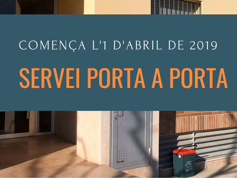 L'1 d'abril s'amplia el servei de recollida d'escombraries porta a porta de montblanc