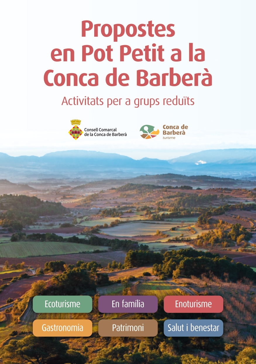 Nou flyer de les propostes en pot petit 2025 per descobrir la conca de barberà 