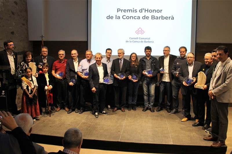 Acte de lliurament dels premis d'honor de la conca de barberà de l'any 2018