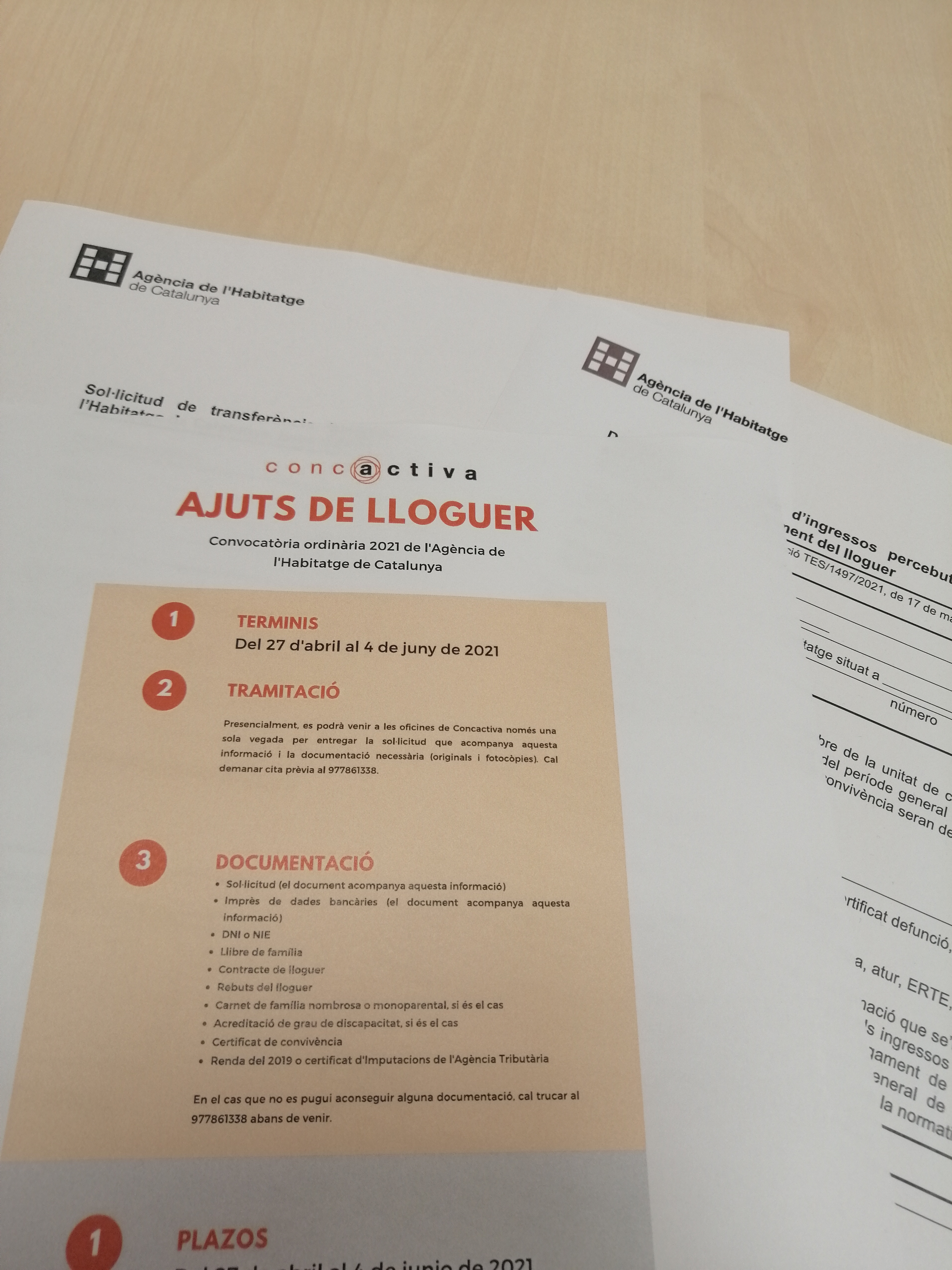 L’oficina comarcal d’habitatge de la conca de barberà tramita 252 sol·licituds de l’ajut de lloguer 2021