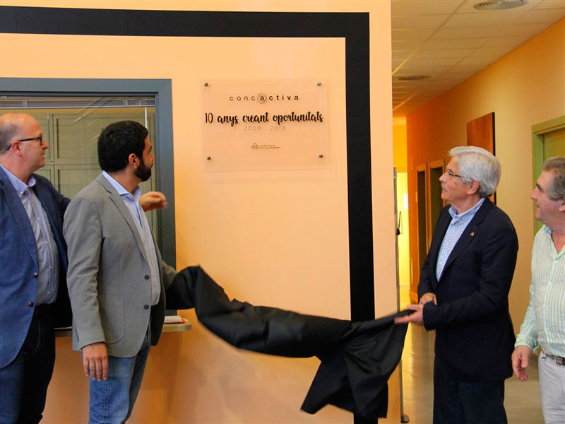 El conseller chakir el homrani presideix l'acte del 10è aniversari de concactiva