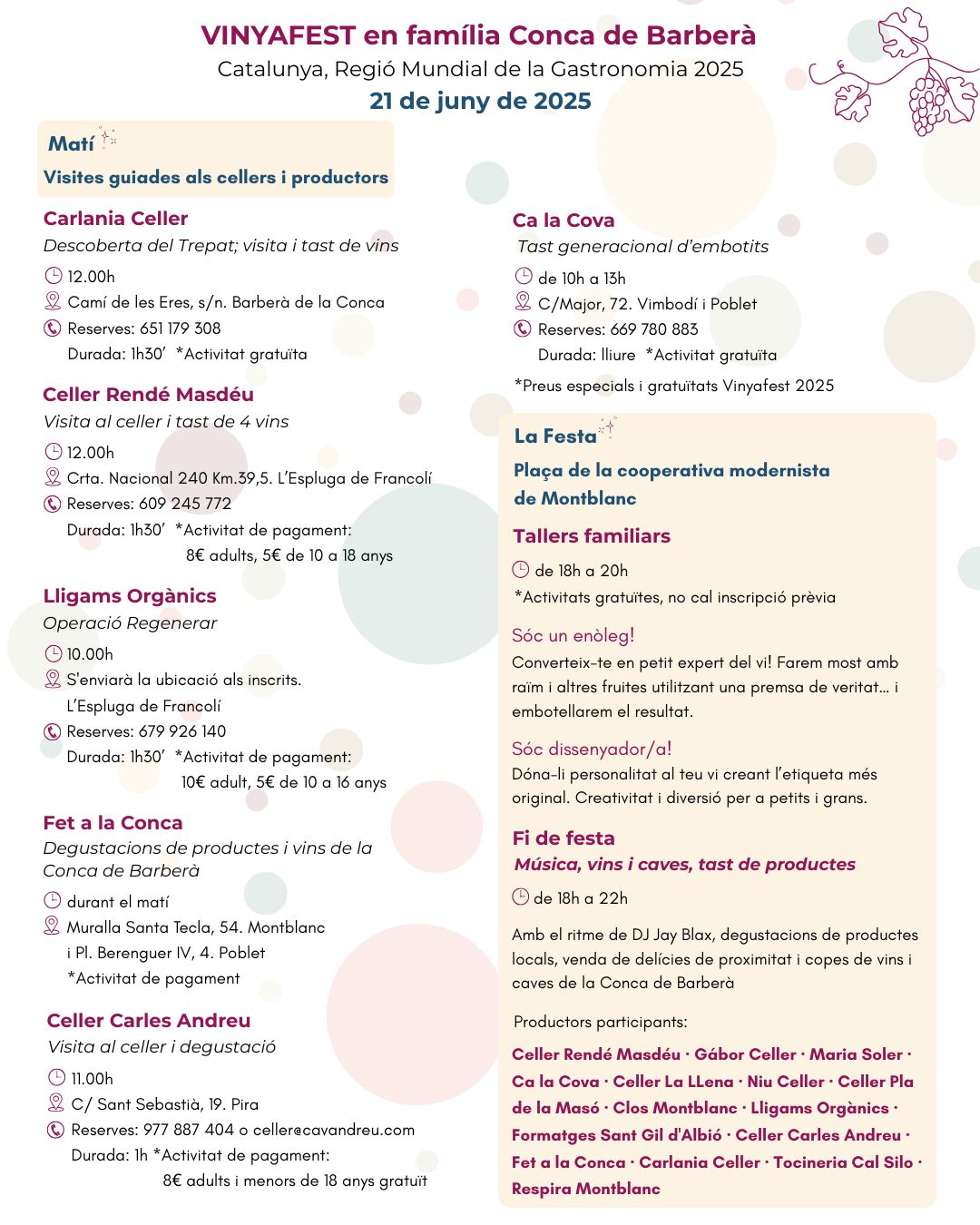 Instagram vinyafest 2025 programa mont