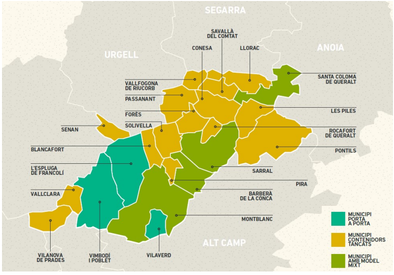 La conca de barberà segueix per sobre de la mitjana catalana amb un 78,56% 