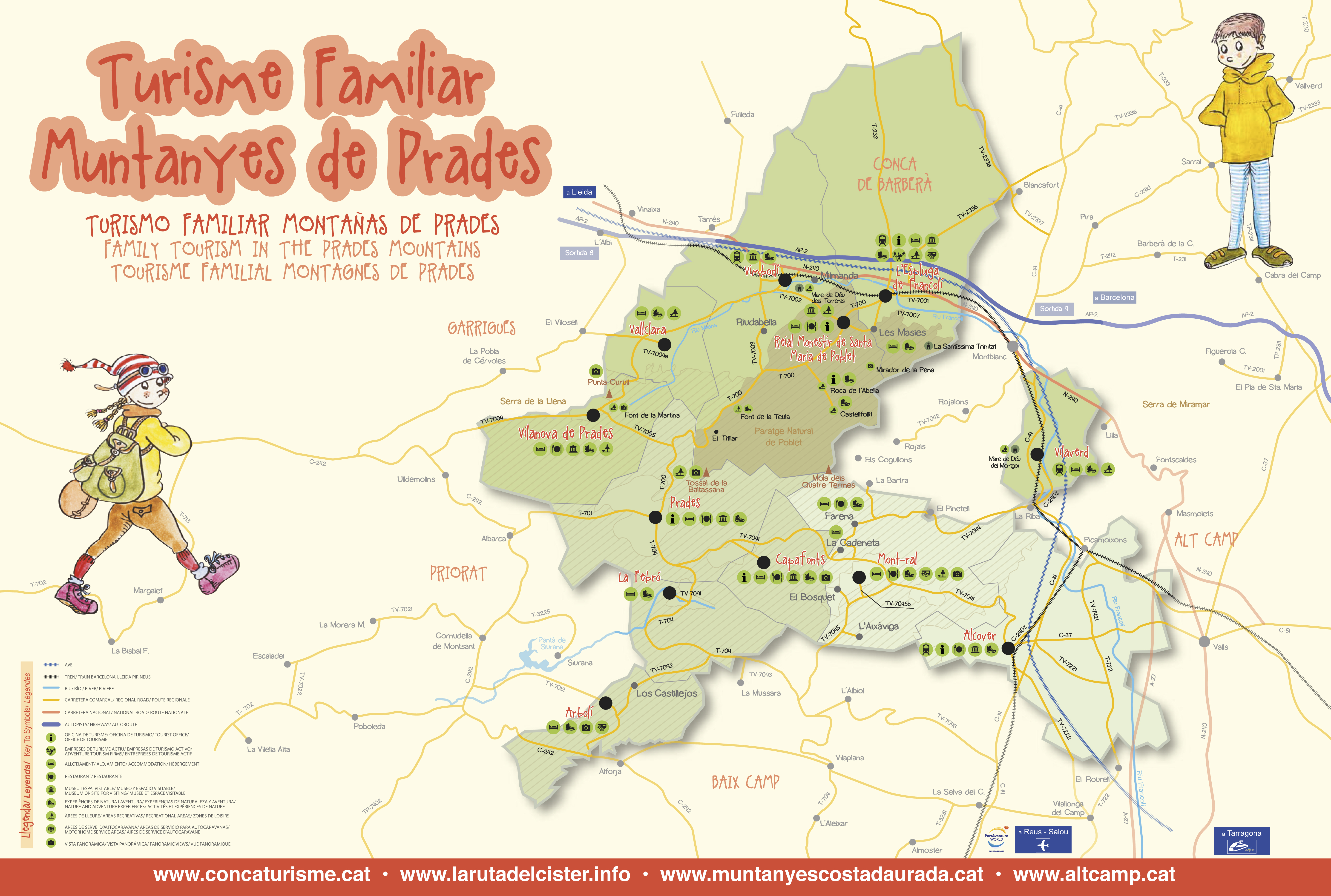 Editat un nou mapa de turisme familiar dedicat a les muntanyes de prades