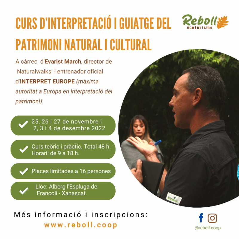 El consell comarcal de la conca de barberà col·labora en el curs d'interpretació i guiatge del patrimoni natural i cultural a la ruta del cister