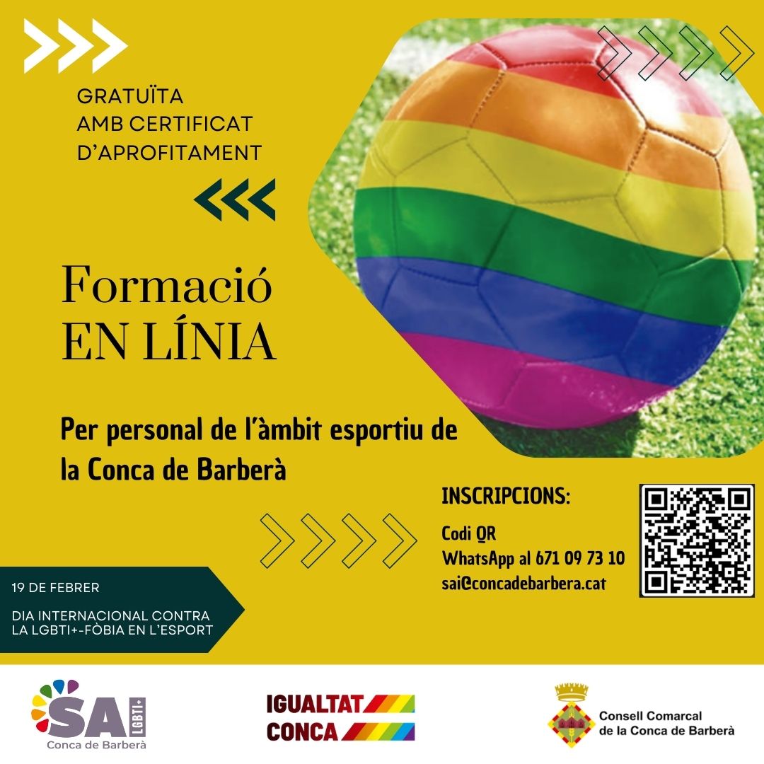 El sai del consell comarcal de la conca de barberà ofereix formació gratuïta per personal de l’àmbit esportiu