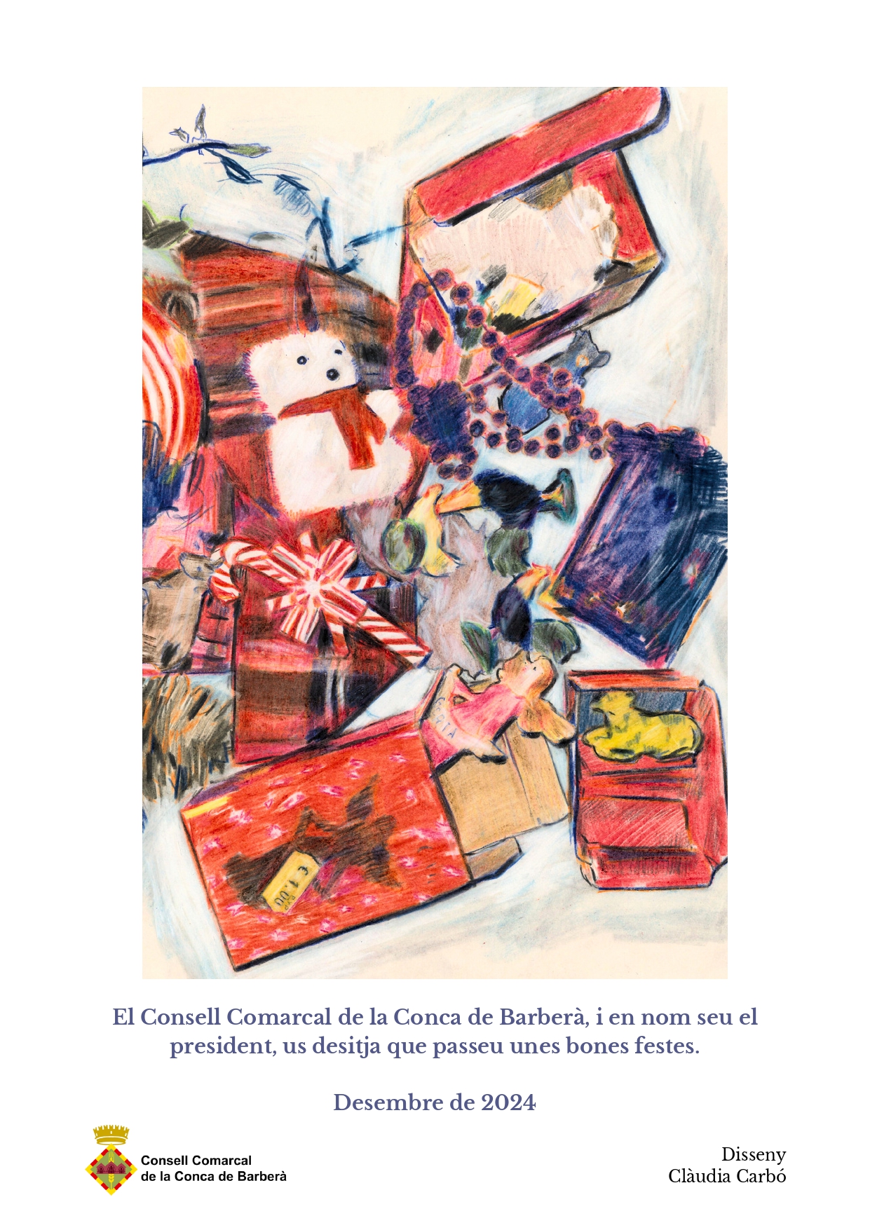 El consell comarcal us desitja que passeu unes bones festes