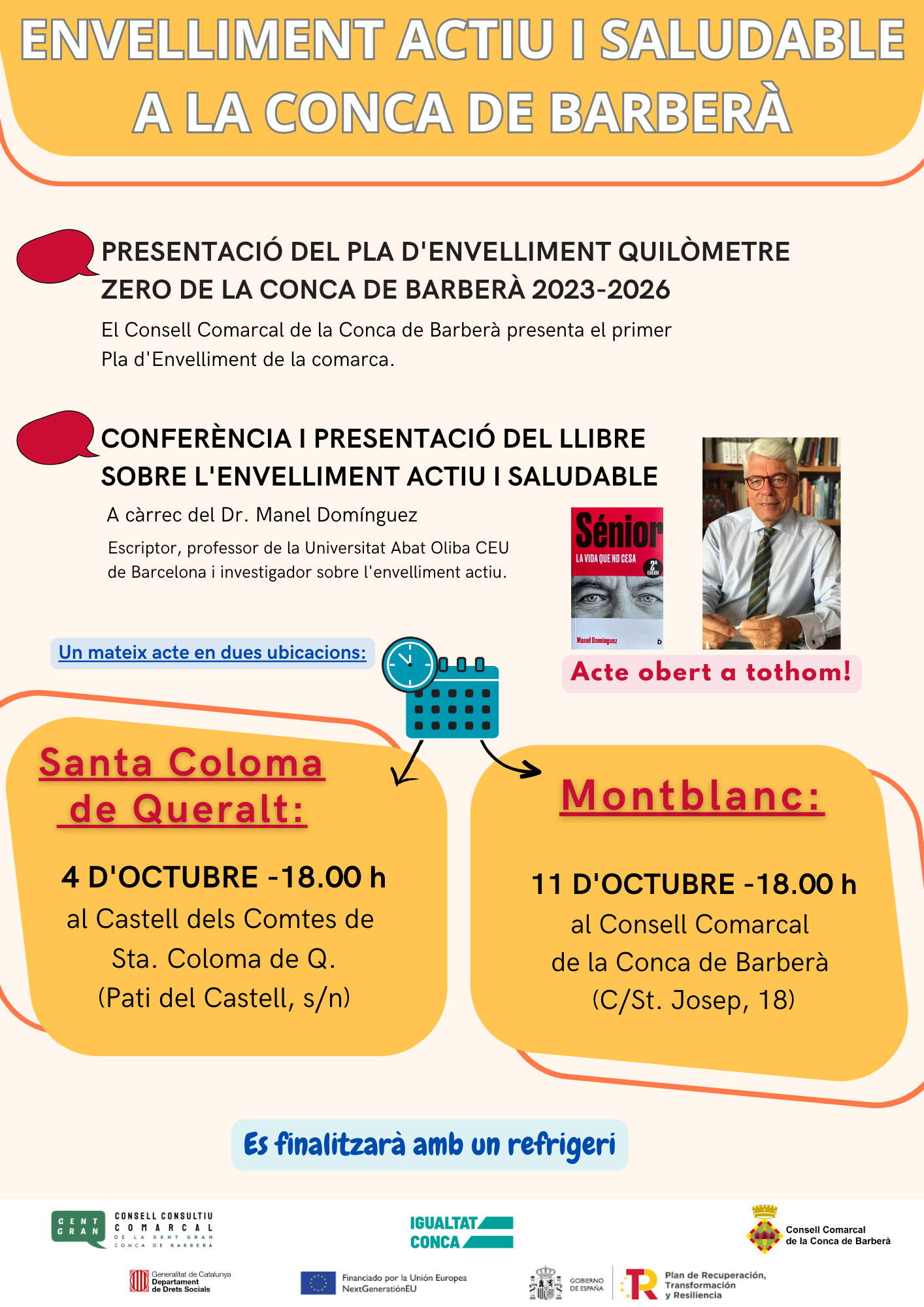 Actes per promoure l’envelliment actiu i saludable a montblanc i santa coloma de queralt