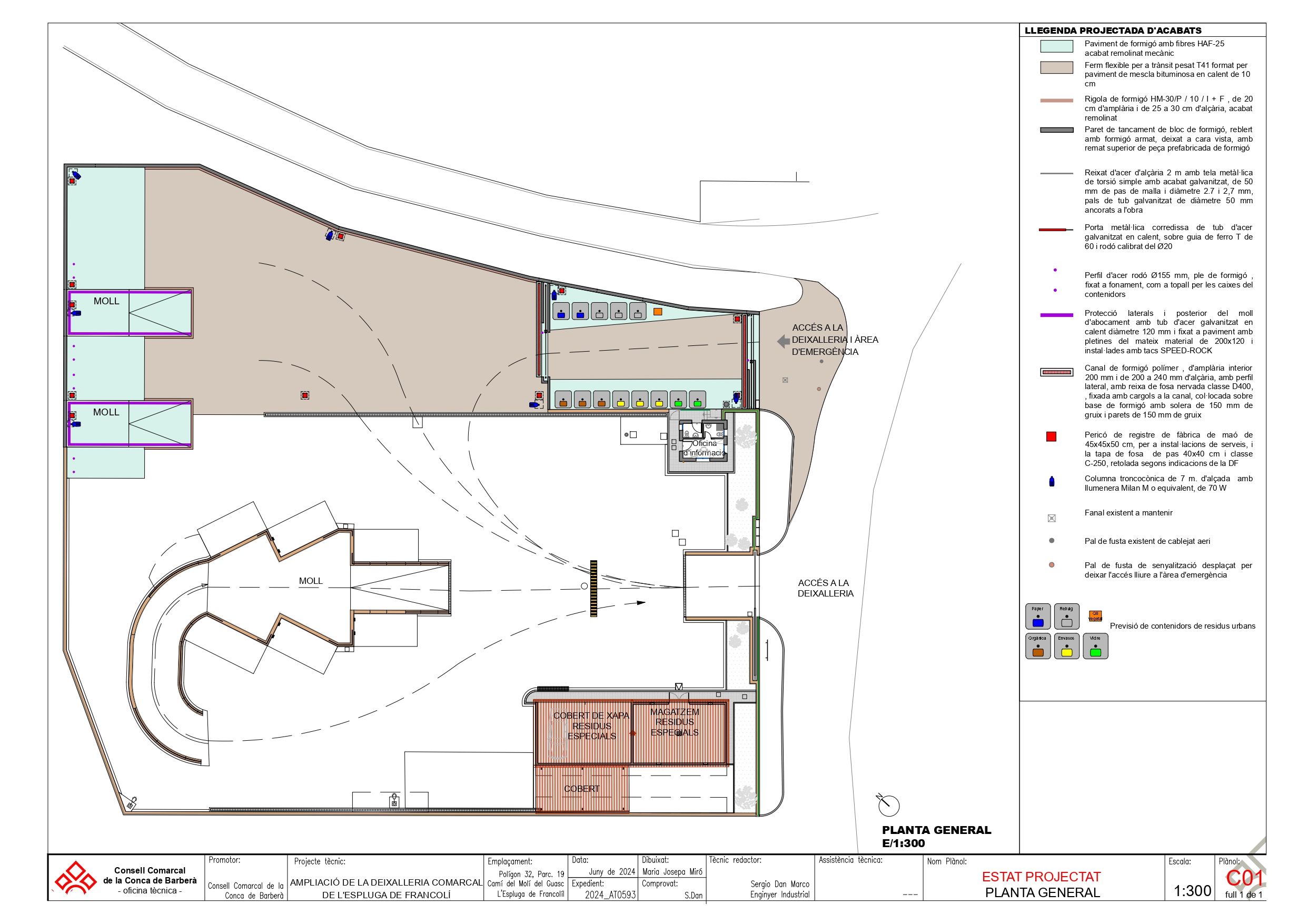 El consell comarcal aprova el projecte de l'ampliació de la deixalleria comarcal de l'espluga de francolí