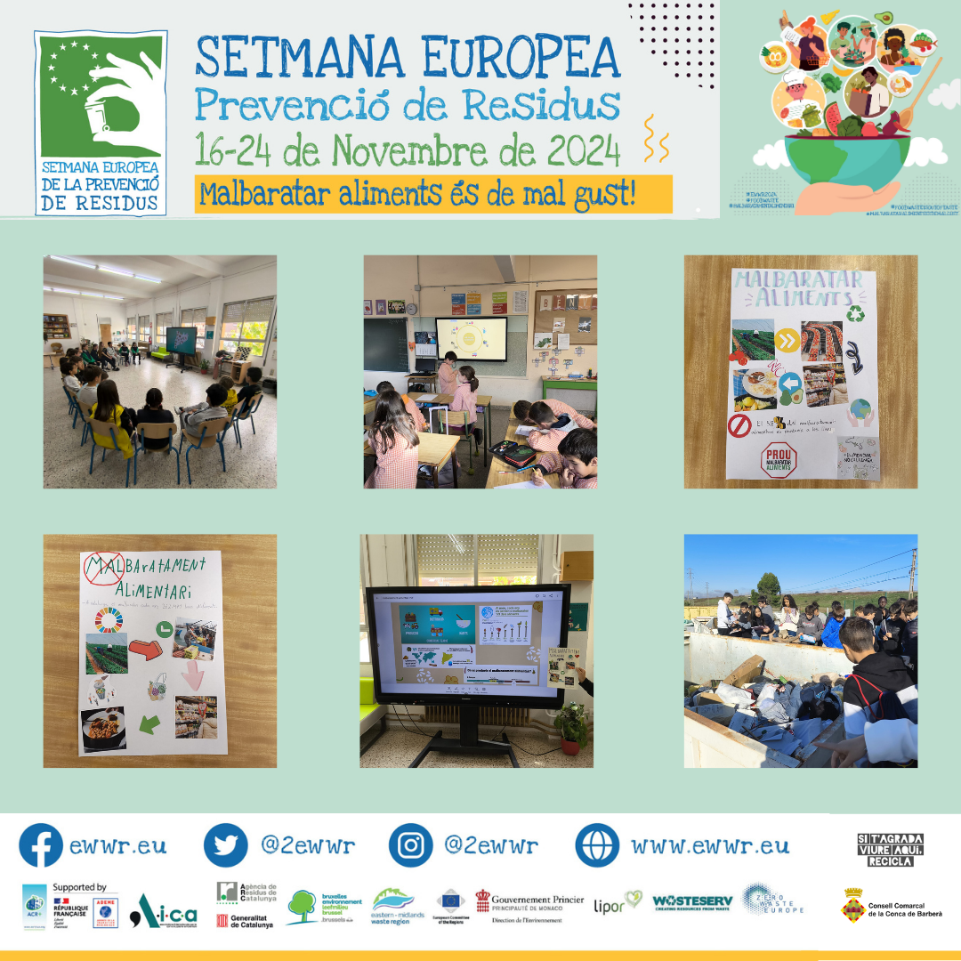 El consell comarcal de la conca de barberà impulsa activitats educatives per la setmana europea de la prevenció de residus 2024