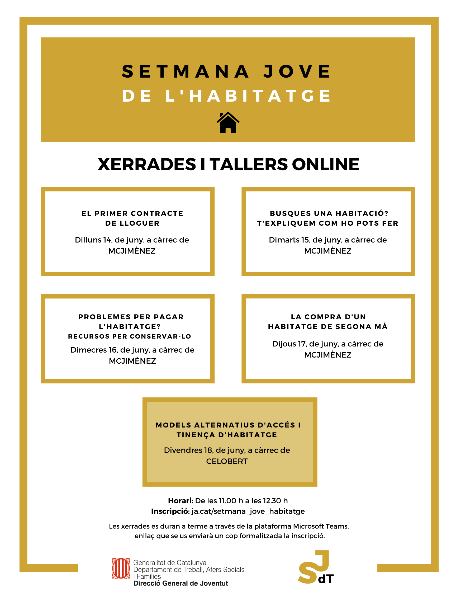 Els serveis de joventut de la demarcació de tarragona organitzen la setmana jove de l’habitatge