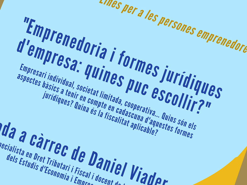 Xerrada sobre formes jurídiques i fiscalitat de les empreses a càrrec de daniel viader