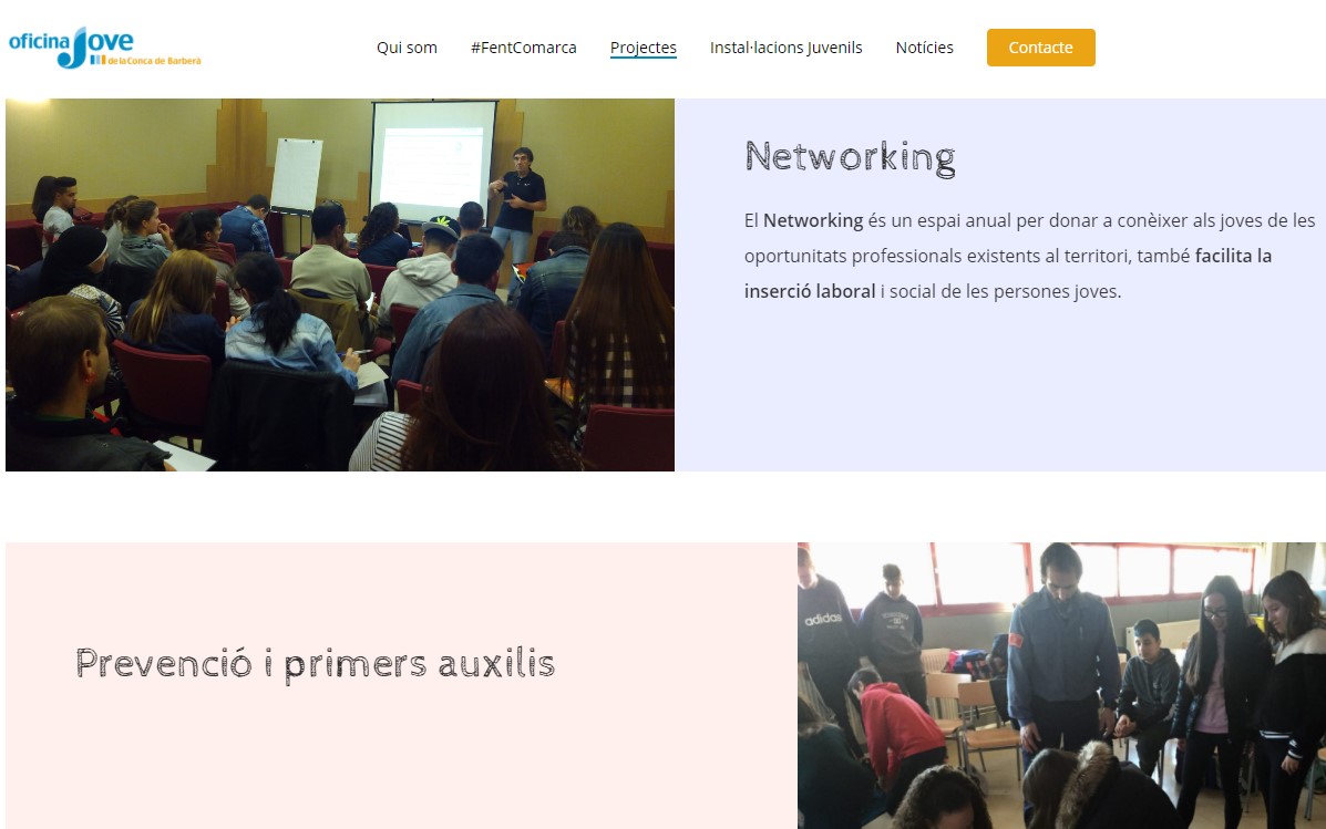 L'oficina jove de la conca de barberà estrena una pàgina web actualitzada